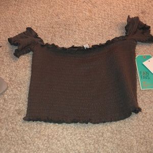 •Green Crop Top• NWT•